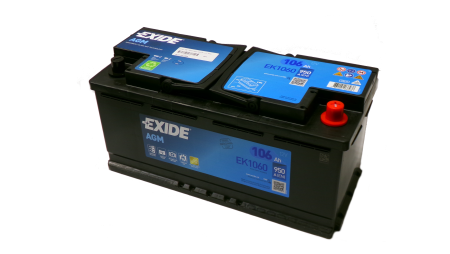EXIDE AGM 106AH 392X175X190 -/+ 950A